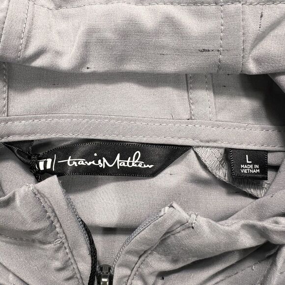 TravisMathew Annual Leave Hoodie Men’s L Heather Grey Performance Full Zip - Picture 6 of 12